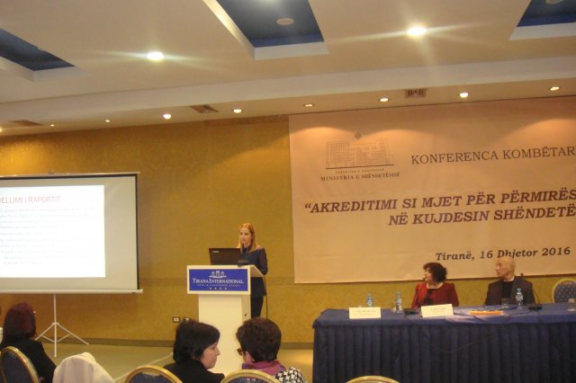 Tiranë “Konferenca Kombëtare e QKCSA-ISH” me temë: “Akreditimi si mjet për përmirësimin e cilësisë në kujdesin shëndetësor.”